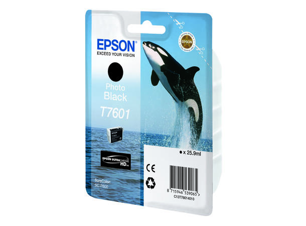 Epson Blekk T7601 Photo Black Sort blekk til Epson P600 
